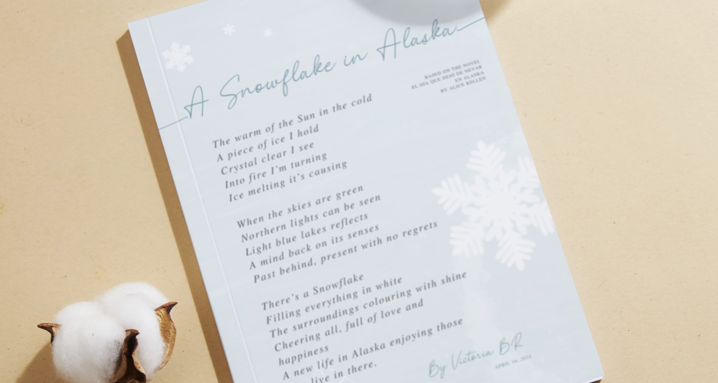 A Snowflake in Alaska, ️ un poema basado en la novela de Alice Kellen ...
